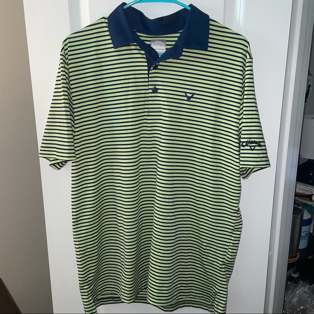 Callaway 3 color stripe opti-Dri golf polo